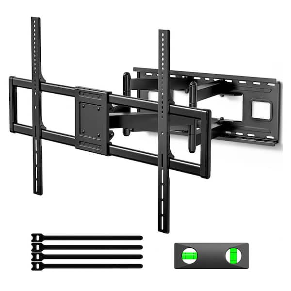 Retractable Dual Arm Wall Mount for 60 in. - 120 in. TVs, Full Motion Swivel Tilt for LED LCD OLED QLED