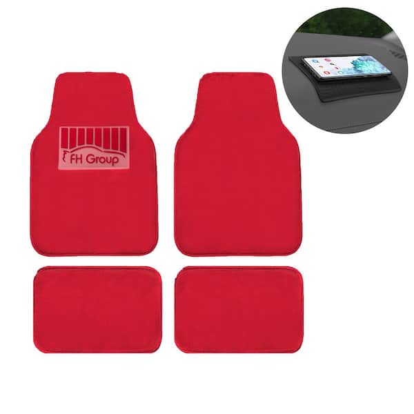 FH Group Doe16 Faux Rabbit Fur Non-Slip Floor Mats - Full Set