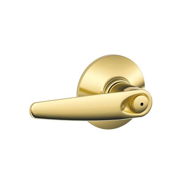 Schlage Jazz Bright Brass Privacy Bed/Bath Door Lever