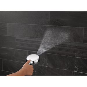 7-Spray Patterns 4.5 in. Wall Mount Handheld Shower Head 1.75 GPM with Cleaning Spray in Chrome