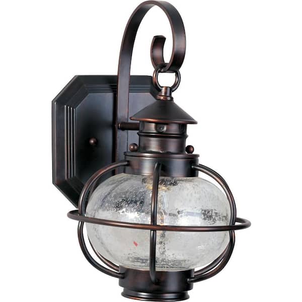 Maxim Lighting Portsmouth 1-Light Oil Rubbed Bronze Outdoor Wall Lantern Sconce