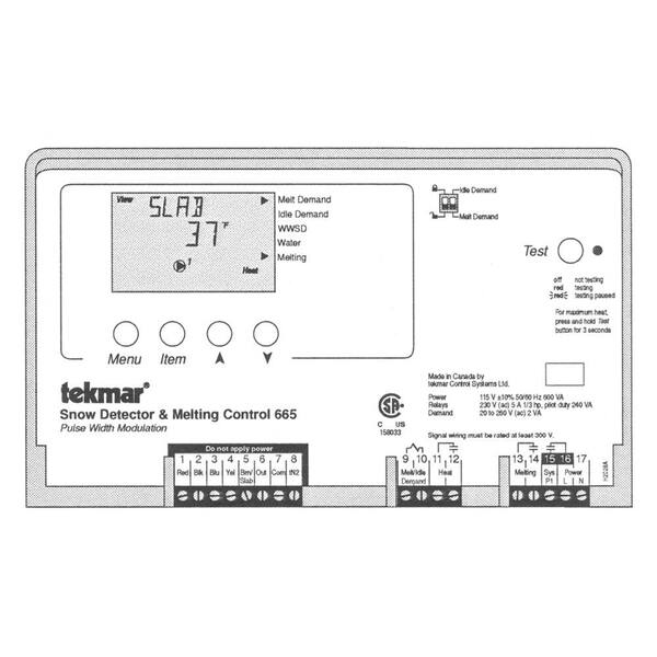 tekmar Snow Detector and Melting Control with Pulse Width Modulation