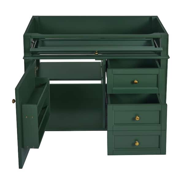 Virubi 36 in. Solid Wood Frame Bath Vanity Cabinet without Top in