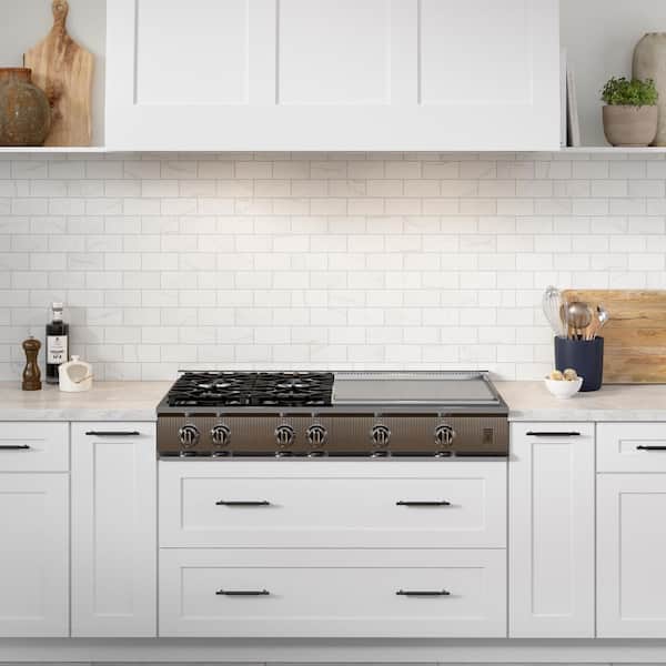 Contessa Oro 2.95 in. x 5.91 in. Polished Marble Look Porcelain Floor and Wall Tile (3.27 sq. ft./Case)