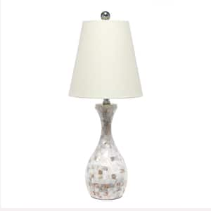 Elegant Designs 26.25 in. Rose Pink Ceramic Tear Drop Shaped Table Lamp ...