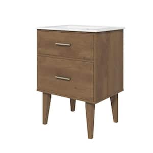 18.5 in. W x 12.5 in. D x34.7 in. H Bath Vanity Cabinet without Top in Maple 24" Single Bathroom Vanity Set for Bathroom