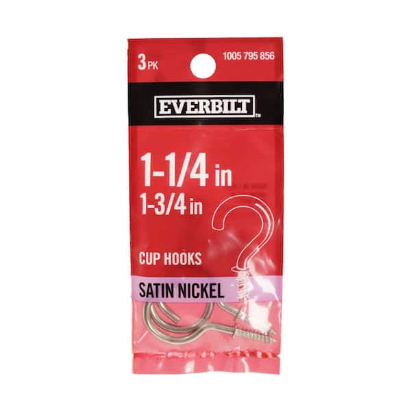 Everbilt Cup Hook 1-1/4 in. x 1-13/16 in. NKL