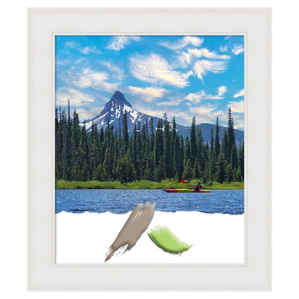 Amanti Art Textured White Picture Frame Opening Size 20 x 24 in.