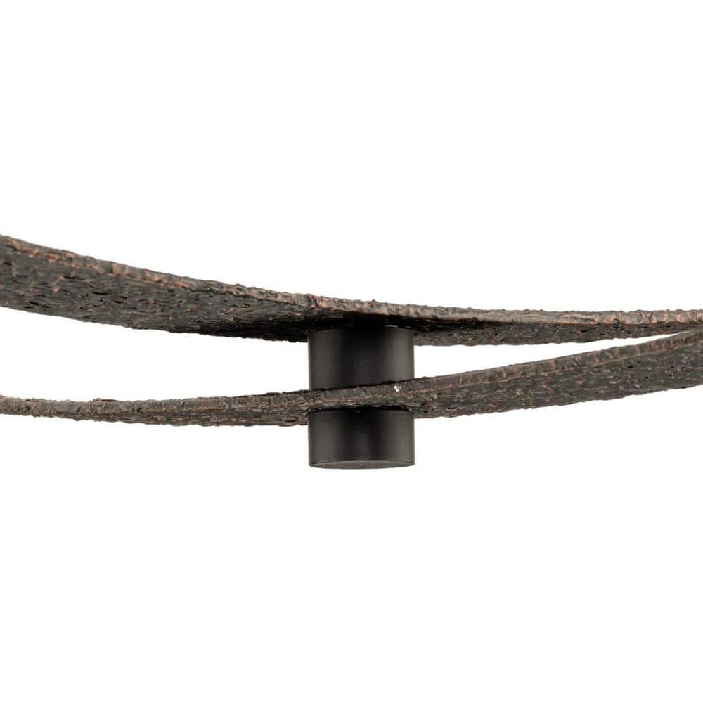 Matte Black 24" 4-Light Semi-Flush Mount Ceiling Fixture