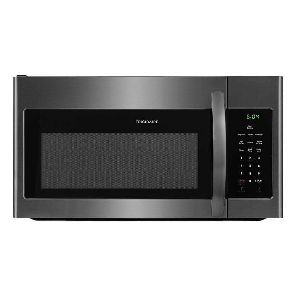 Frigidaire 30 In 1 6 Cu Ft Over The Range Microwave Black Stainless Steel Ffmv1645td Home Depot 1 6 Cu Ft Over The Range Microwave