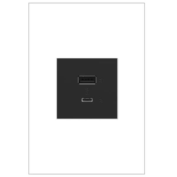 Legrand adorne 6.0 Amp Ultra-Fast USB Type A/C Duplex Outlet, Graphite