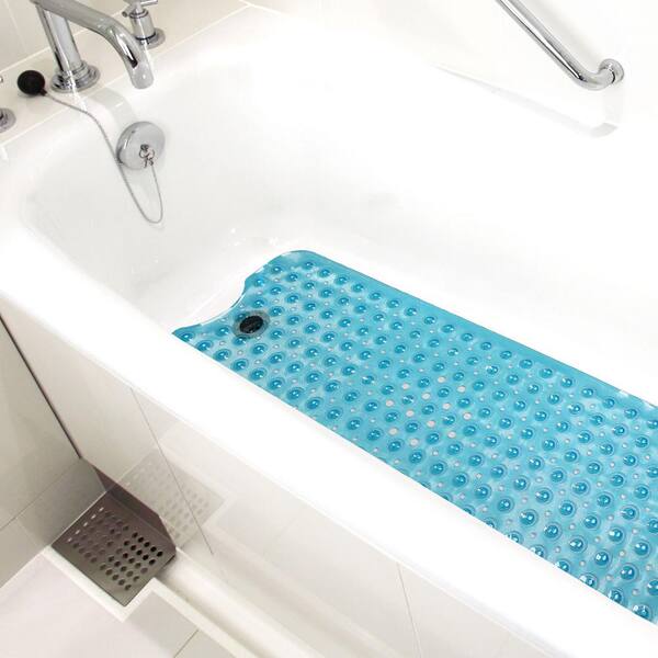 No Skid Bath Mat In Light Blue, Non Slip Bathtub Coating Home Depot
