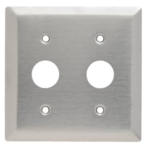 Pass & Seymour 302/304 S/S 2 Gang 2 KL Locking Switch 0.906-in. Hole Wall Plate, Stainless Steel (1-Pack)