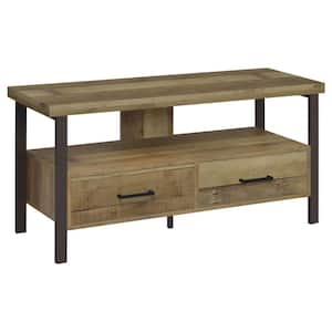 47.25in. Weathered Pine TV Console with 2 Drawers Fits TV's up to 52in.