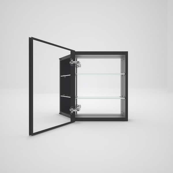 VERGE 16 in. x 20 in. Frameless Recessed or Surface-Mount Beveled Single Mirror Bathroom Medicine Cabinet
