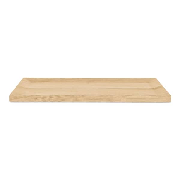 Sorrelia Brown Round Oak 18 in. Decorative Tray