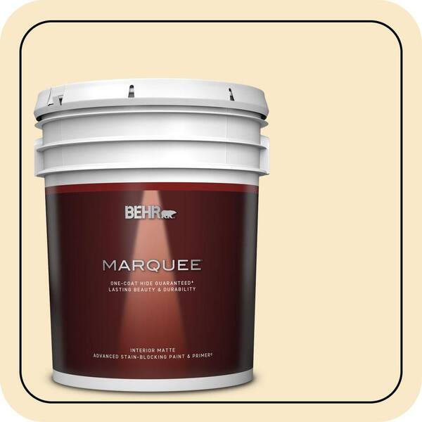 BEHR MARQUEE 5 gal. #PPL-40 Summer Sunshine Matte Interior Paint & Primer