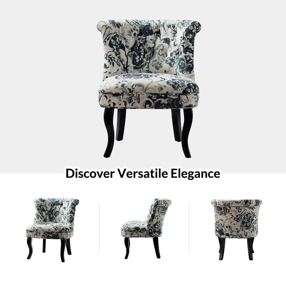 Elegant Green Velvet Briar Wood Iron Base Side Chair