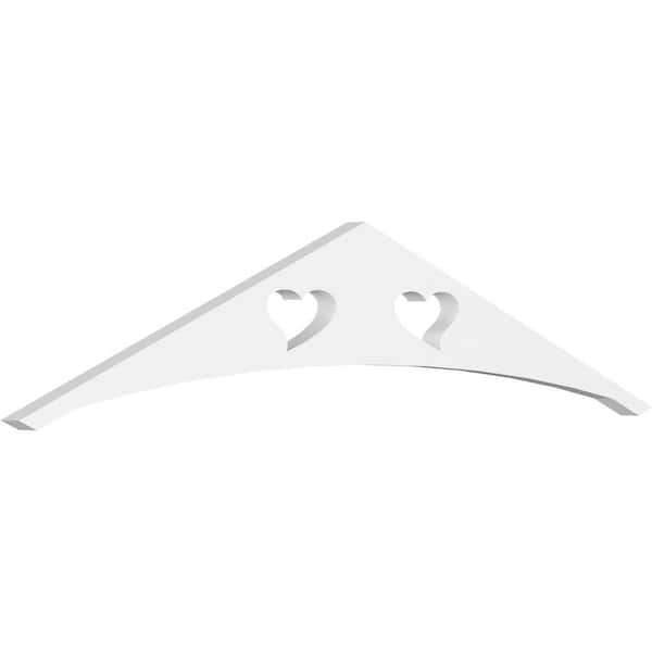 Ekena Millwork 1 in. x 36 in. x 7-1/2 in. (5/12) Pitch Winston Gable Pediment Architectural Grade PVC Moulding