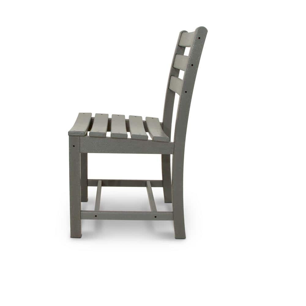 Stepping Stone Gray HDPE Armless Dining Side Chair