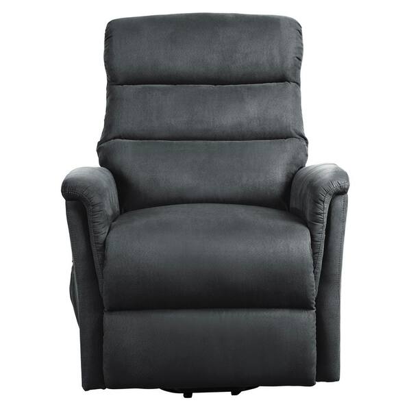 Shola Gray Microfiber Upholstered Power Lift Reclining Chair with