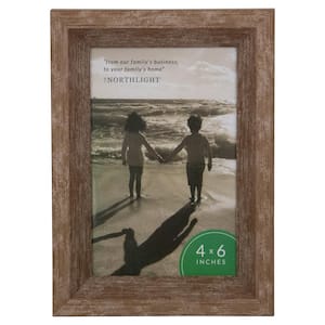 7.5 in. Brown Classical Rectangular Photo 4 in. x 6 in. Picture Frame