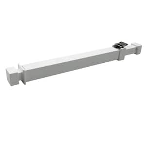 10.6 in. to 16.625 in. White Adjustable Window Security Bar with Child-Proof Lock for Ventilation