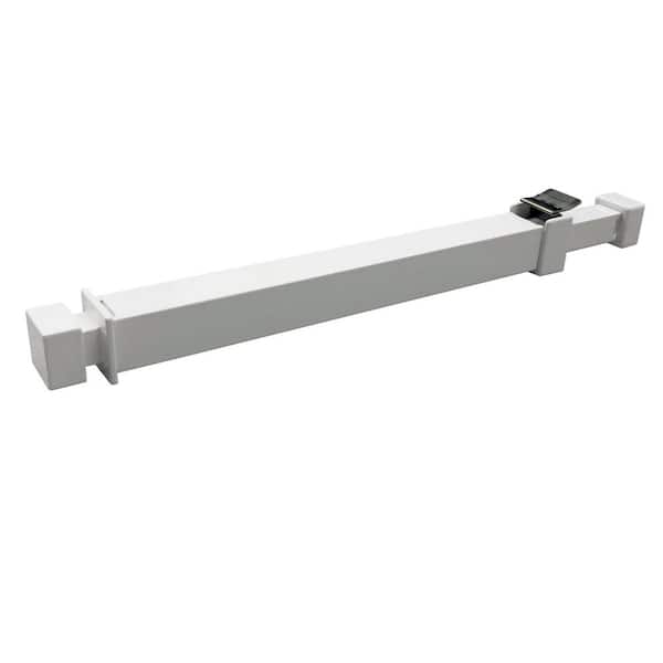 IDEAL SECURITY 10.6 in. to 16.625 in. White Adjustable Window Security Bar with Child-Proof Lock for Ventilation