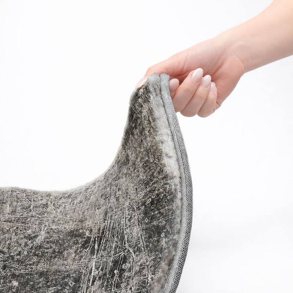 Dream Shag Premium Machine Washable Abstract ADS559 Gray 10 ft. x 14 ft. Area Rug