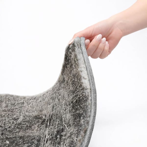 Dream Shag Premium Machine Washable Abstract ADS559 Gray 9 ft. x 12 ft. Area Rug