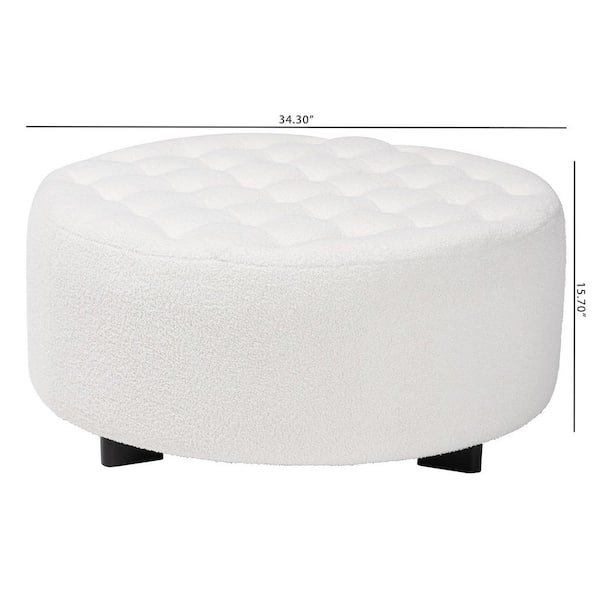 Baxton Studio Black Faux Leather Ottoman with Rounded Sides Baxton Studio Black Faux Leather Ottoman with Rounded Sides