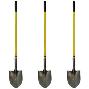 Bully Tools 14-Gauge Round Point Shovel With Fiberglass D-Grip Handle