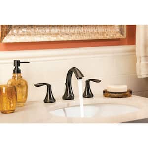 Eva 8 in. Widespread 2-Handle High-Arc Bathroom Faucet Trim Kit in Oil Rubbed Bronze (Valve Not Included)