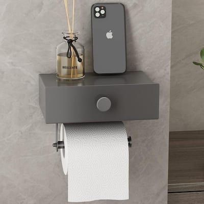 Free Standing Magazine and Toilet Paper Holder Basket with Wooden Rod in  Natural QI003417 - The Home Depot