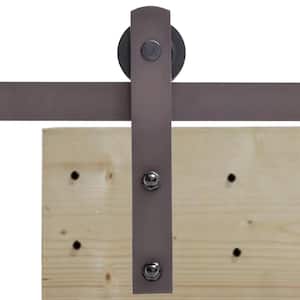 36 in. x 84 in. Unfinished Solid Core Plank Knotty Pine Sliding Barn Door with Hardware Kit