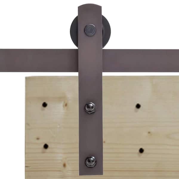 CALHOME 36 in. x 84 in. Unfinished Solid Core Plank Knotty Pine Sliding Barn Door with Hardware Kit