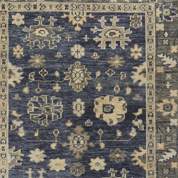2 ft. x 3 ft. Blue, Gray Floral Area Rug