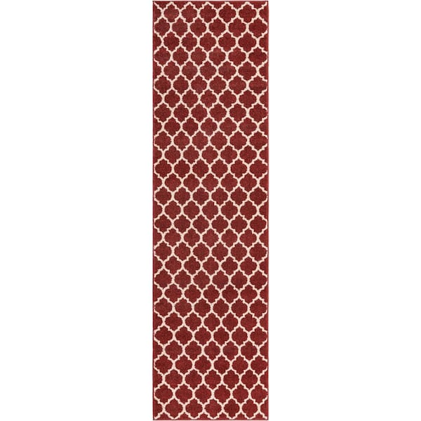 Trellis Philadelphia Red/Beige 2' 7 x 10' 0 Runner Rug