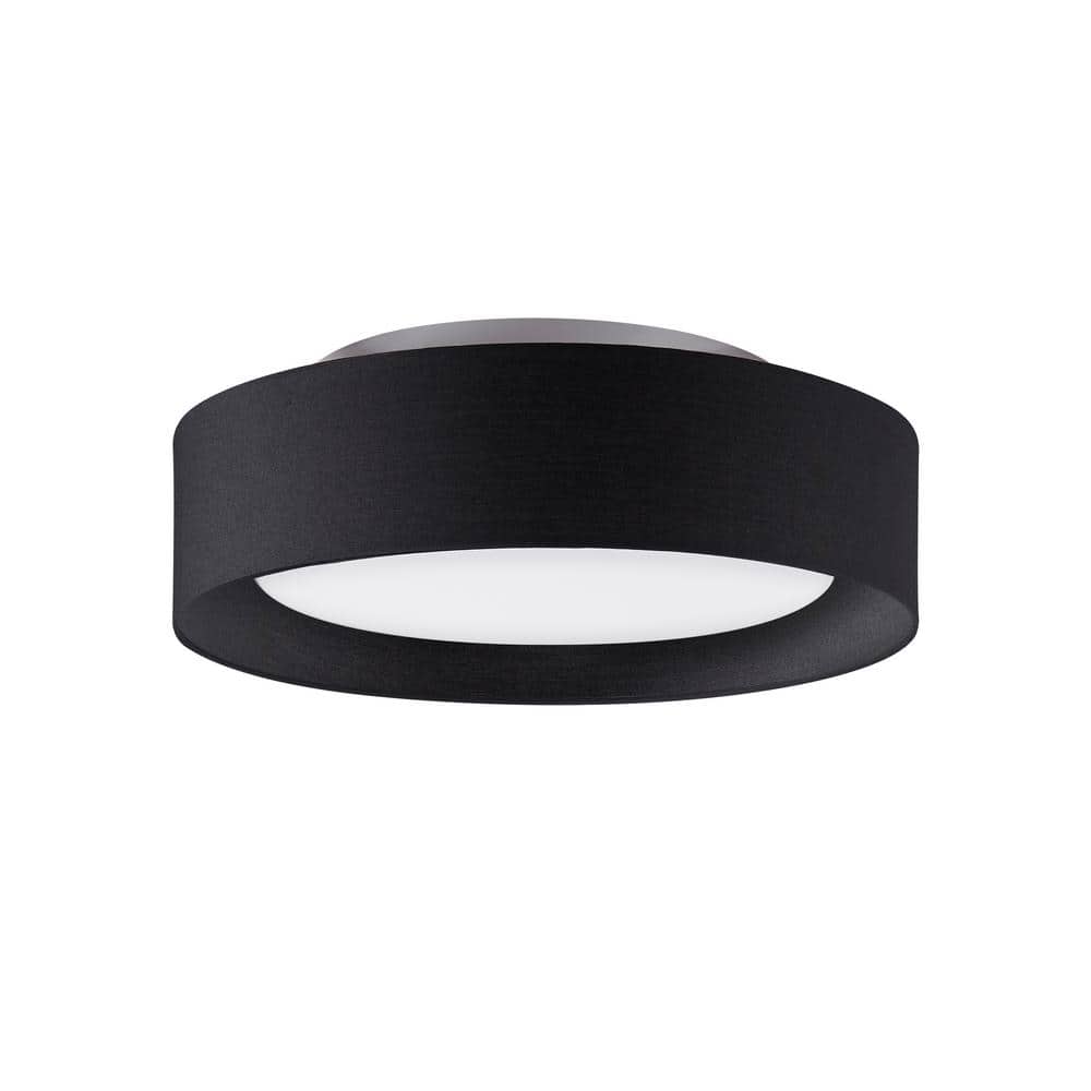 Naomi 15.75 in. Black Flush Mount Lighting Fixture