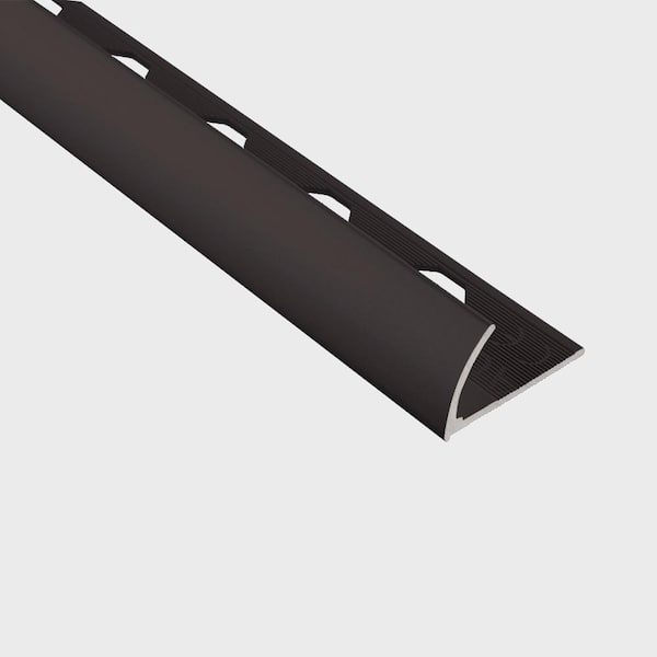 EMAC Novocanto Matt Black 1/2 in. x 98-1/2 in. Aluminum Tile Edging Trim