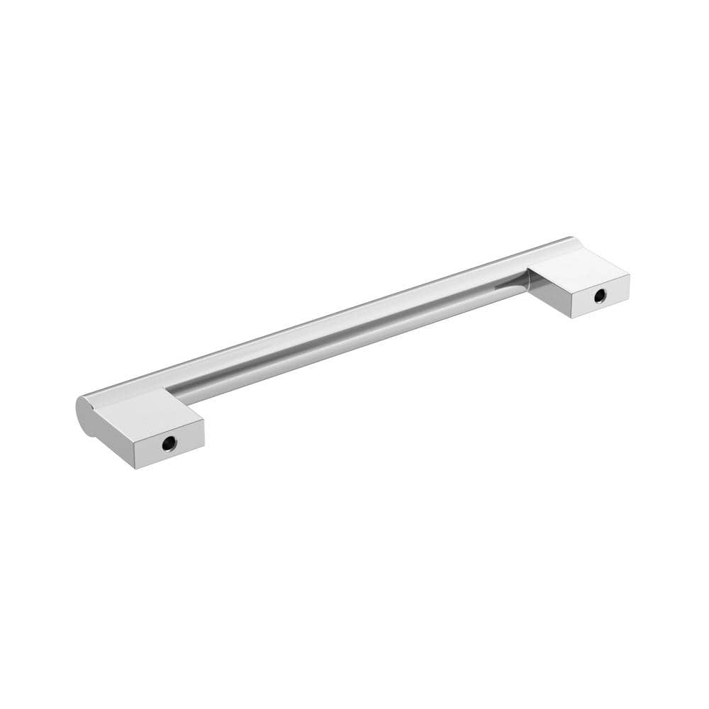 Polished Chrome Modern Industrial Cabinet Drawer Pull