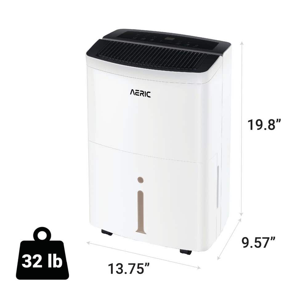 Aeric White 35-Pint Portable Energy Star Dehumidifier