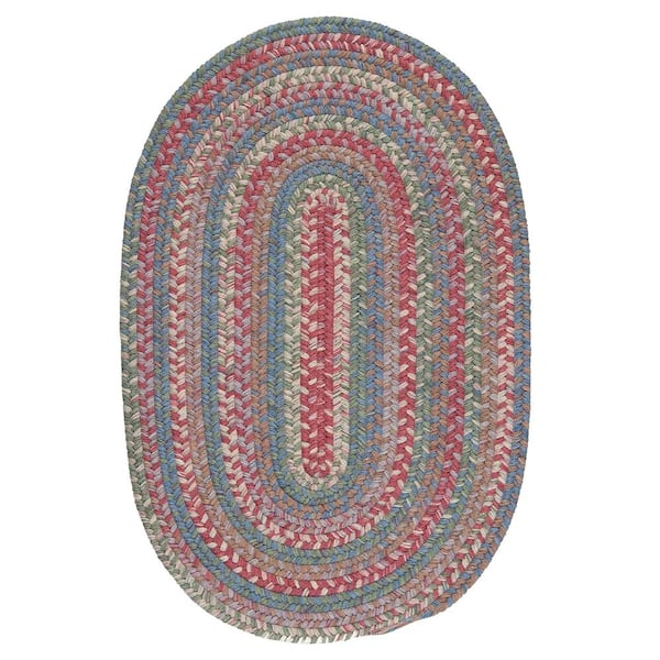 Home Decorators Collection Newport Harbor Light Multi 2 ft. 3 in. x 3 ft 10 in. Oval Braided Area Rug