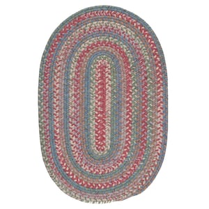 Newport Harbor Light Multi 6 ft. x 9 ft. Oval Braided Area Rug