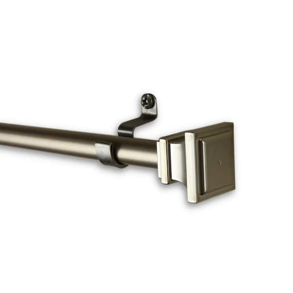 Rod Desyne Frame 7/16 in. Cafe Single Curtain Rod 28-48 in. - Satin Nickel  CF07-28-5 - The Home Depot
