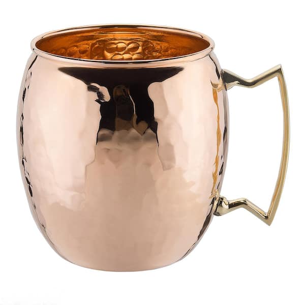 Maithil Art Copper Unlined Moscow Mule Copper Mug, 16 oz. (Pack of 2)