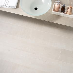 Basswood White 7.87 in. x 47.24 in. Matte Porcelain Floor and Wall Tile (15.49 Sq. Ft. / Case)