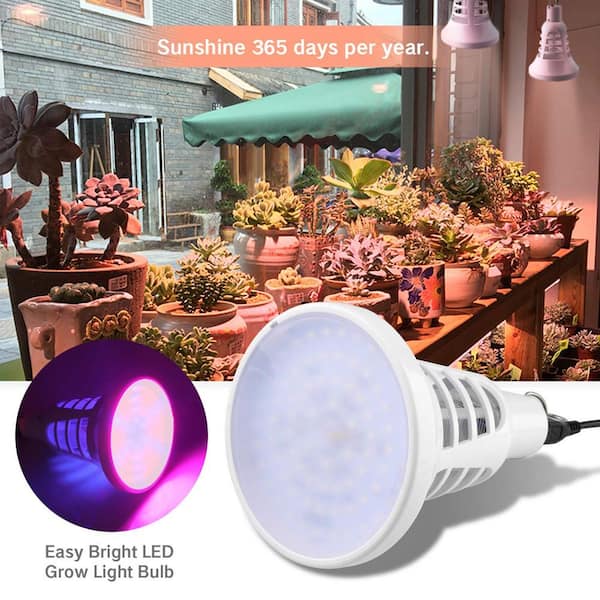Details about   1-4 Packs Full Spectrum E27 LED Grow Light Bulb Lamp for Veg Bloom Indoor Plant 