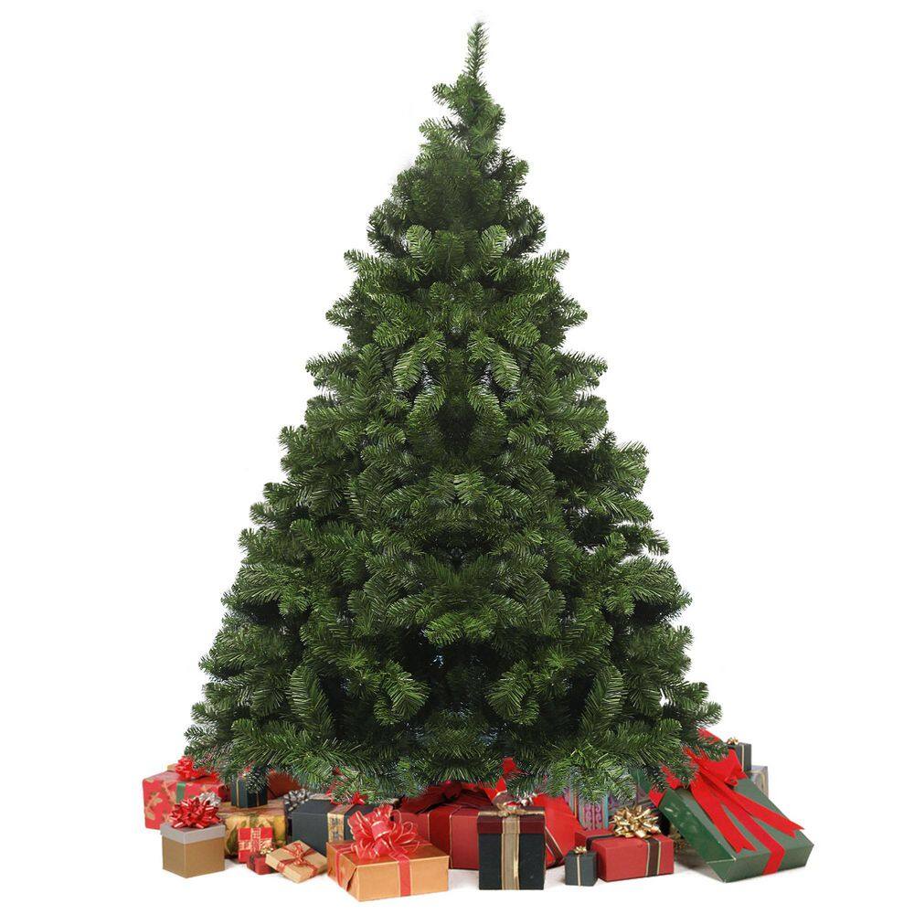 7 ft. Unlit Flocked Green Hinged Artificial Christmas Tree with Full Shape and PVC Branches price history on PriceWatchPro