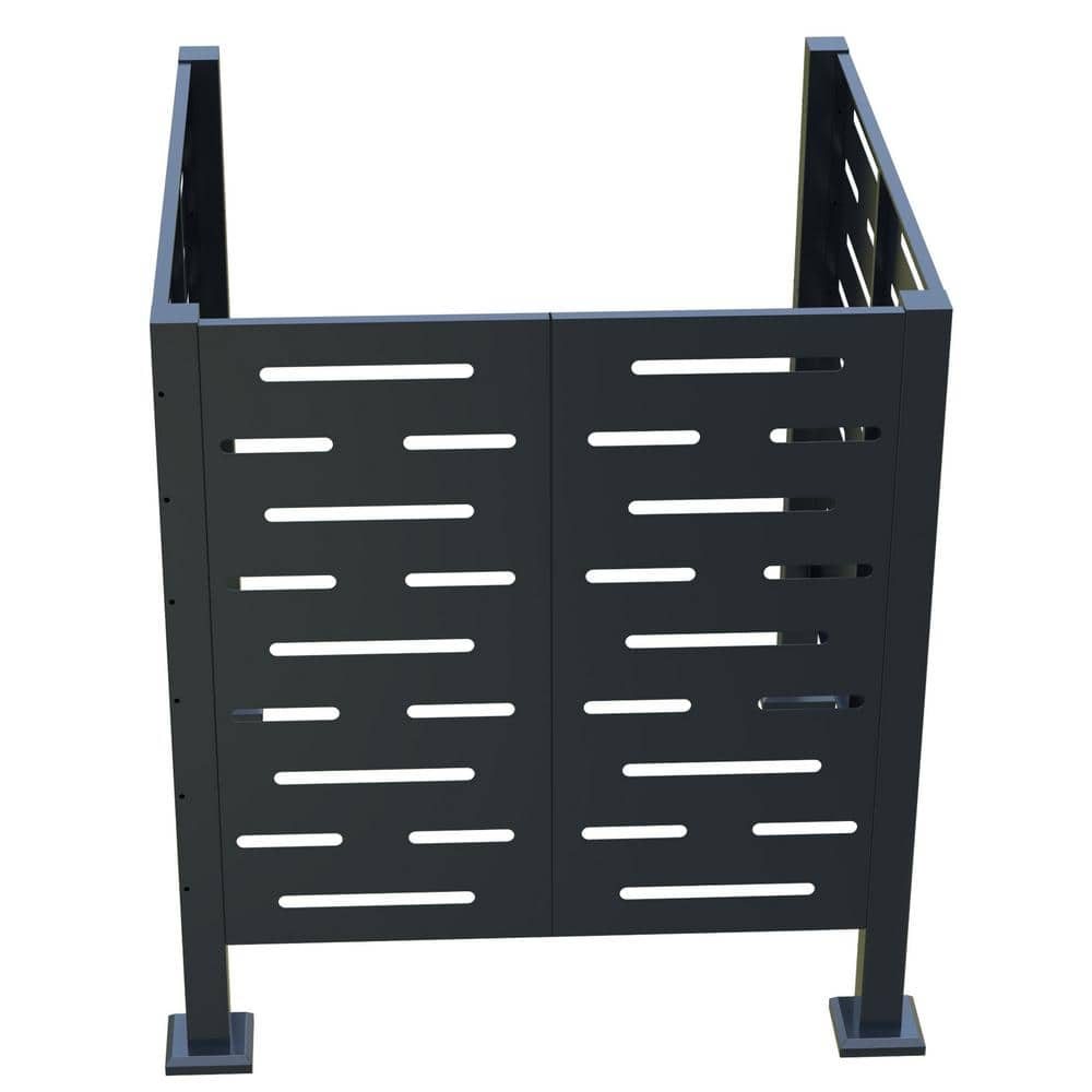 Cesicia 3.5 ft. x 3.75 ft. Steel Air Conditioner Fence Flat Top Flat ...